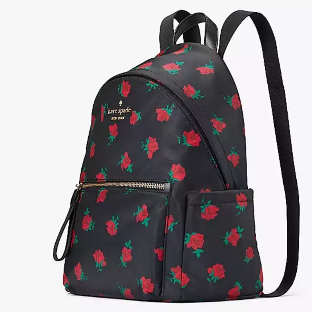Kate Spade Chelsea Rose Toss Printed Medium Backpack NWT Stlye KE435 - Picture 3 of 7